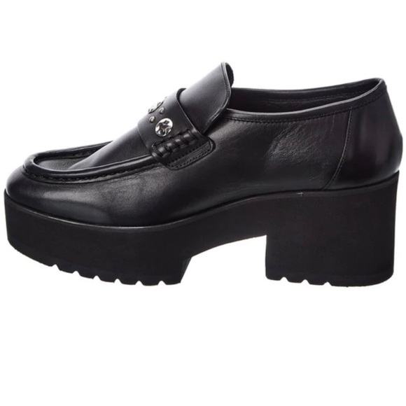 MAJE Studded Leather Platform Loafers - Picture 5 of 13